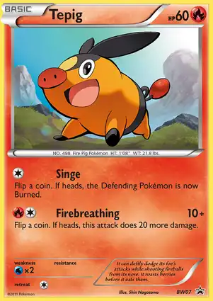 Tepig BW07 Black & White Promos