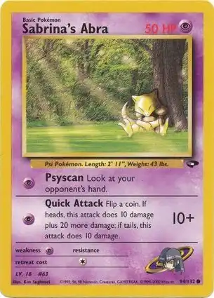 Sabrina's Abra 94/132 Gym Challenge