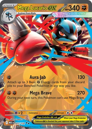 Mega Lucario ex 077/132 Mega Evolution