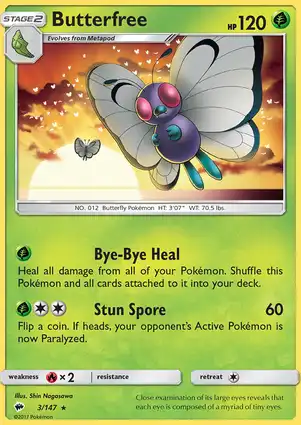 Butterfree 3/147 Burning Shadows