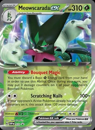 Meowscarada ex 033 Scarlet & Violet Promos