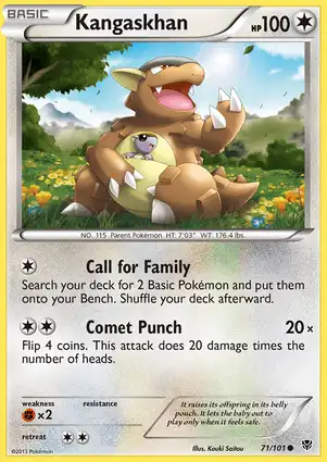 Kangaskhan 71/101 Plasma Blast