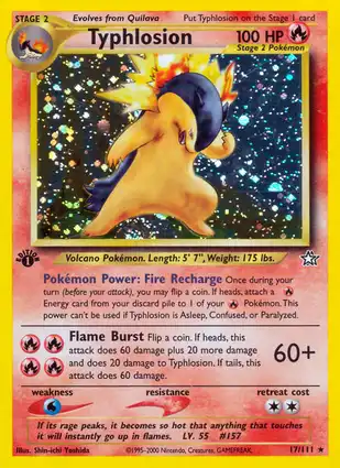 Typhlosion 17/111 Neo Genesis 1st Edition