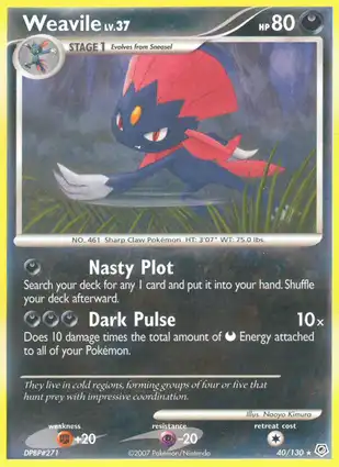 Weavile 40/130 Diamond & Pearl