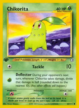 Chikorita 53/111 Neo Genesis 1st Edition
