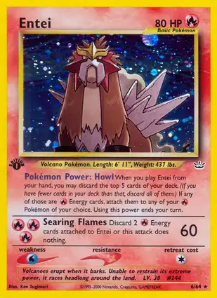 Entei 6/64 Neo Revelation 1st Edition