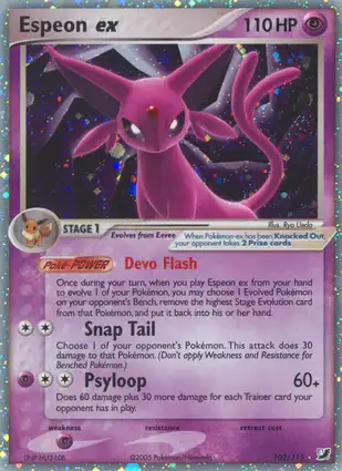 Espeon ex 102/115 EX Unseen Forces