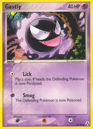 Gastly 52/92 EX Legend Maker