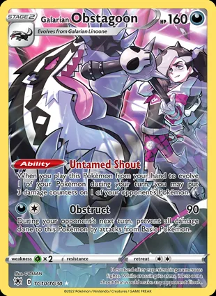 Galarian Obstagoon TG10/TG30 Astral Radiance