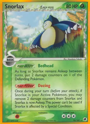 Snorlax 10/101 EX Dragon Frontiers