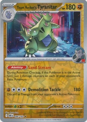 Team Rocket's Tyranitar 096/182 Destined Rivals
