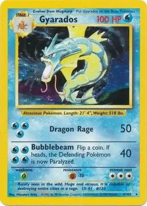 Gyarados 6/102 Base Set Unlimited