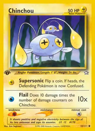 Chinchou 55/111 Neo Genesis 1st Edition