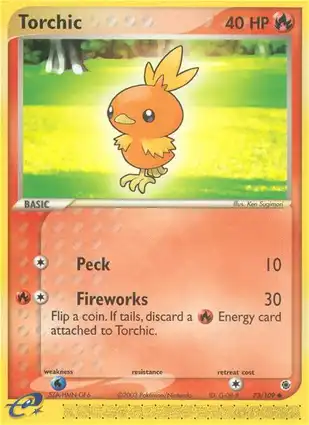 Torchic 73/109 EX Ruby & Sapphire