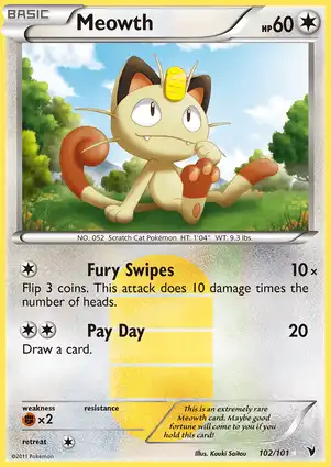 Meowth 102/101 Noble Victories