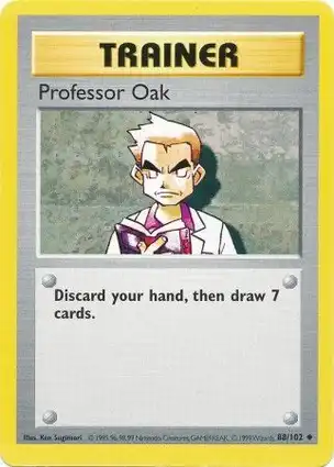 Professor Oak 88/102 Base Set Shadowless