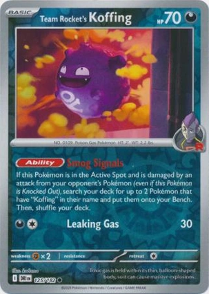 Team Rocket's Koffing 125/182 Destined Rivals