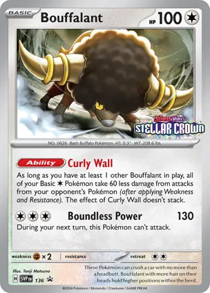Bouffalant 136 Scarlet & Violet Promos
