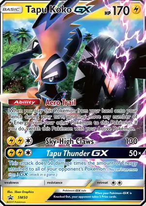 Tapu Koko GX SM50 Sun & Moon Promos