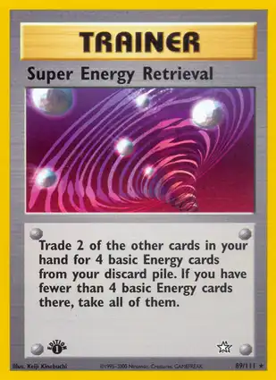 Super Energy Retrieval 89/111 Neo Genesis 1st Edition