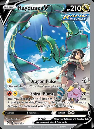 Rayquaza V 194/203 Evolving Skies