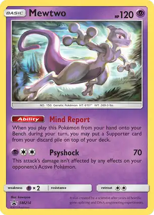 Mewtwo SM214 Sun & Moon Promos