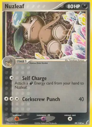 Nuzleaf 39/100 EX Crystal Guardians
