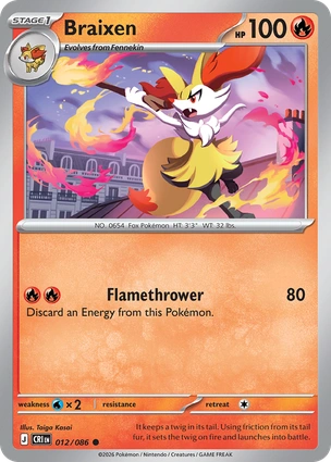 Braixen 012/086 Chaos Rising