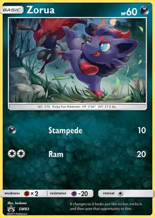 Zorua SM83 Sun & Moon Promos