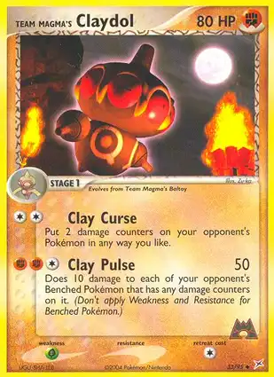 Team Magma's Claydol 33/95 EX Team Magma vs Team Aqua