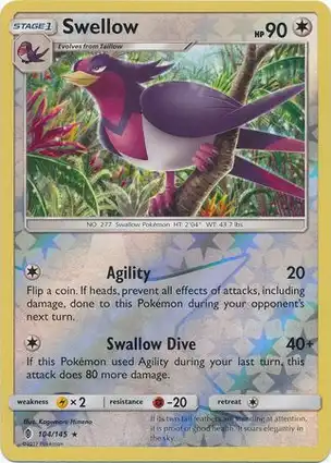 Swellow 104/145 Guardians Rising