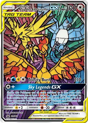 Moltres & Zapdos & Articuno GX SM210 Sun & Moon Promos