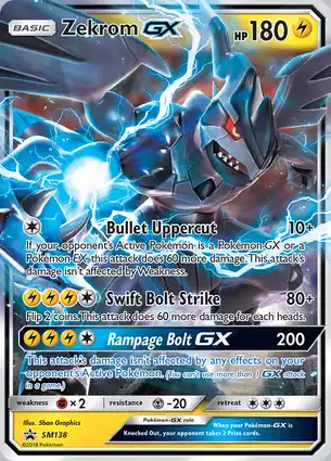 Zekrom GX SM138 Sun & Moon Promos