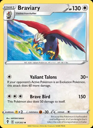 Braviary 137/203 Evolving Skies