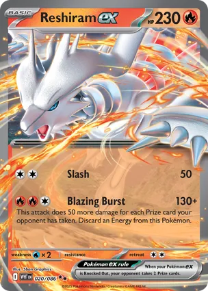 Reshiram ex 020/086 White Flare