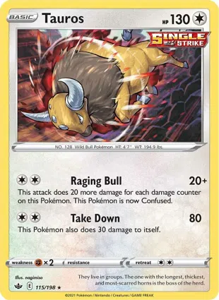 Tauros 115/198 Chilling Reign