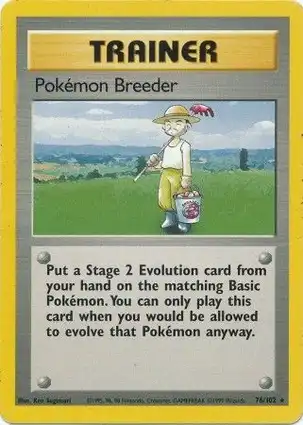 Pokémon Breeder 76/102 Base Set Unlimited