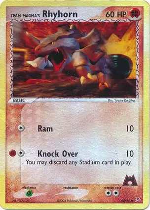 Team Magma's Rhyhorn 68/95 EX Team Magma vs Team Aqua