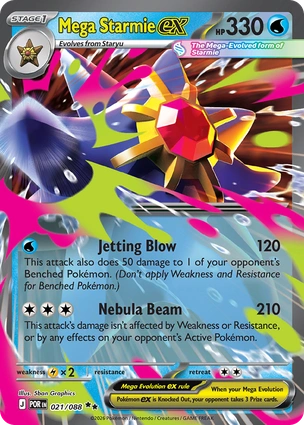 Mega Starmie ex 021/088 Perfect Order