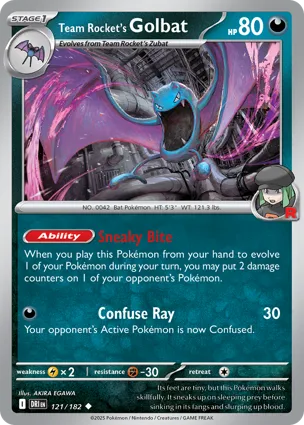 Team Rocket's Golbat 121/182 Destined Rivals