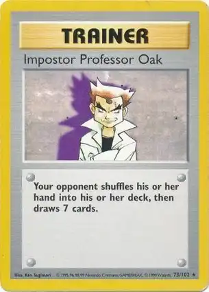 Impostor Professor Oak 73/102 Base Set Shadowless