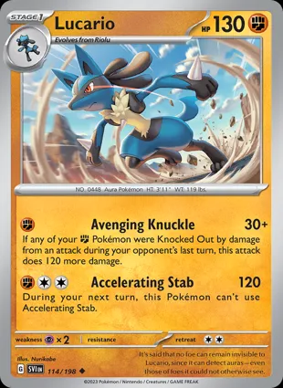 Lucario 114/198 Scarlet & Violet
