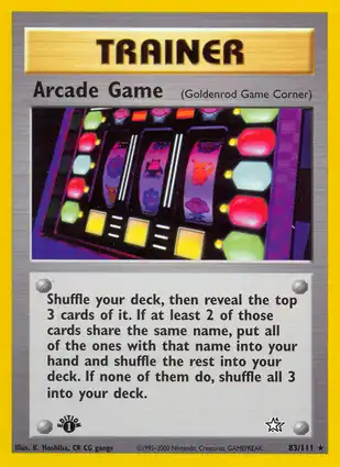Arcade Game 83/111 Neo Genesis 1st Edition