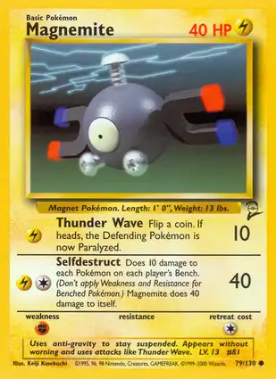 Magnemite 79/130 Base Set 2