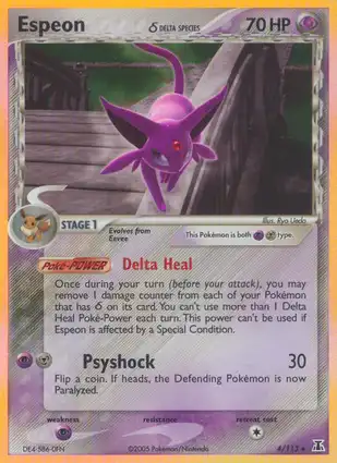 Espeon 4/113 EX Delta Species