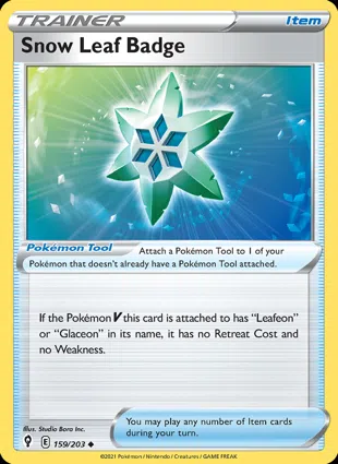 Snow Leaf Badge 159/203 Evolving Skies