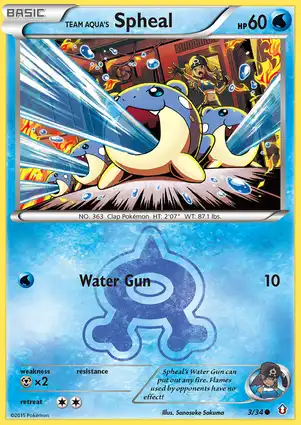 Team Aqua's Spheal 3/34 Double Crisis