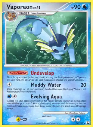 Vaporeon 34/111 Rising Rivals