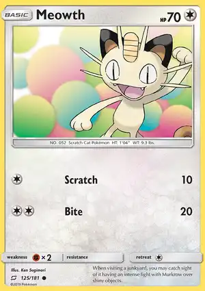 Meowth 125/181 Team Up