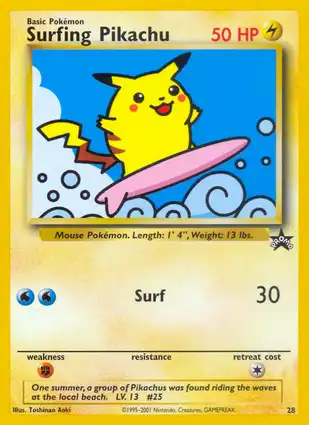 Surfing Pikachu 28 Wizards of the Coast Promos